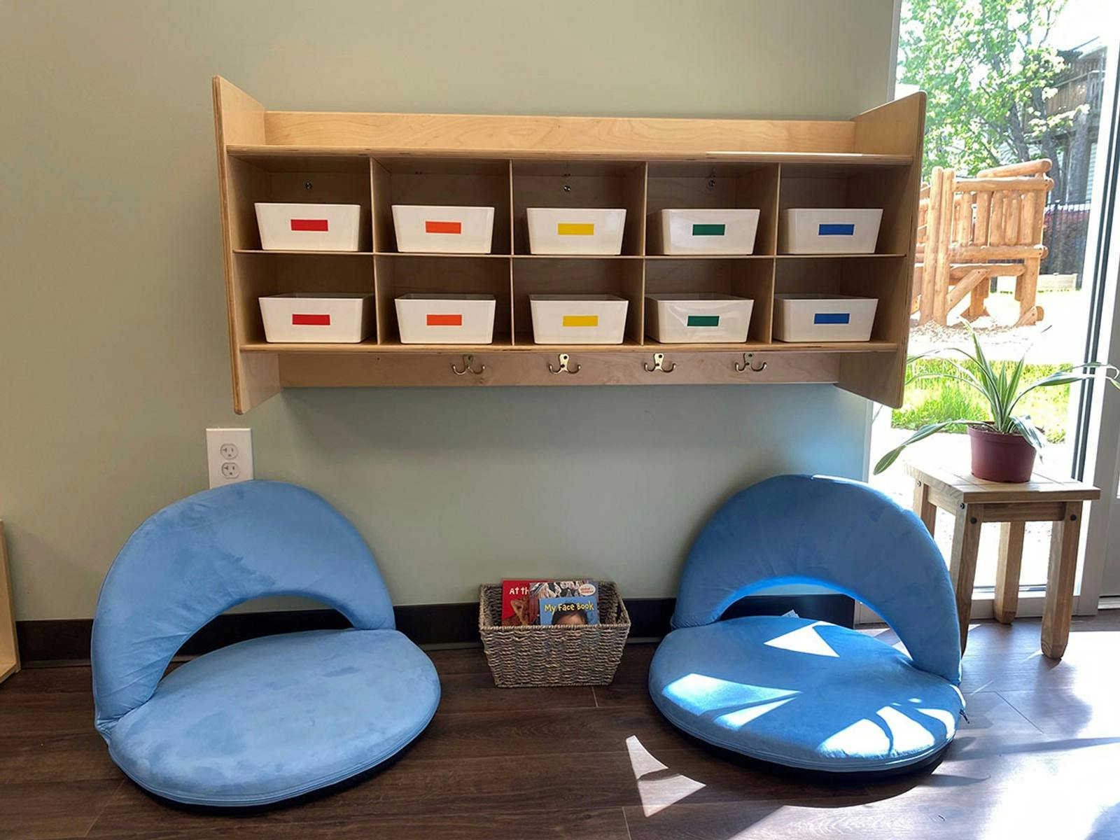Our reading nook for toddlers and preschoolers. 