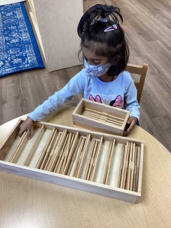 Montessori learning encourages exploration with quality materials